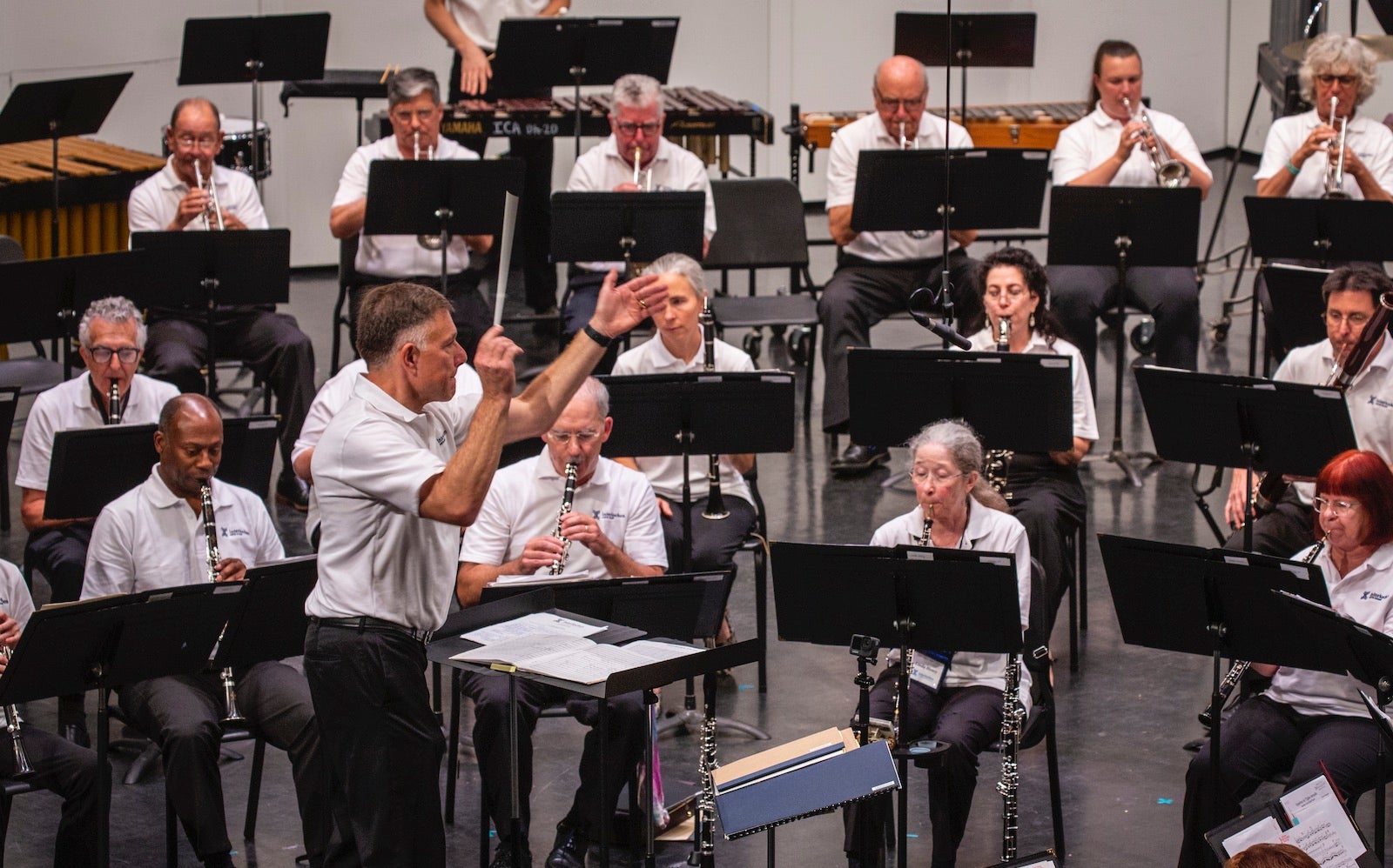 Symphonic band rehearsal