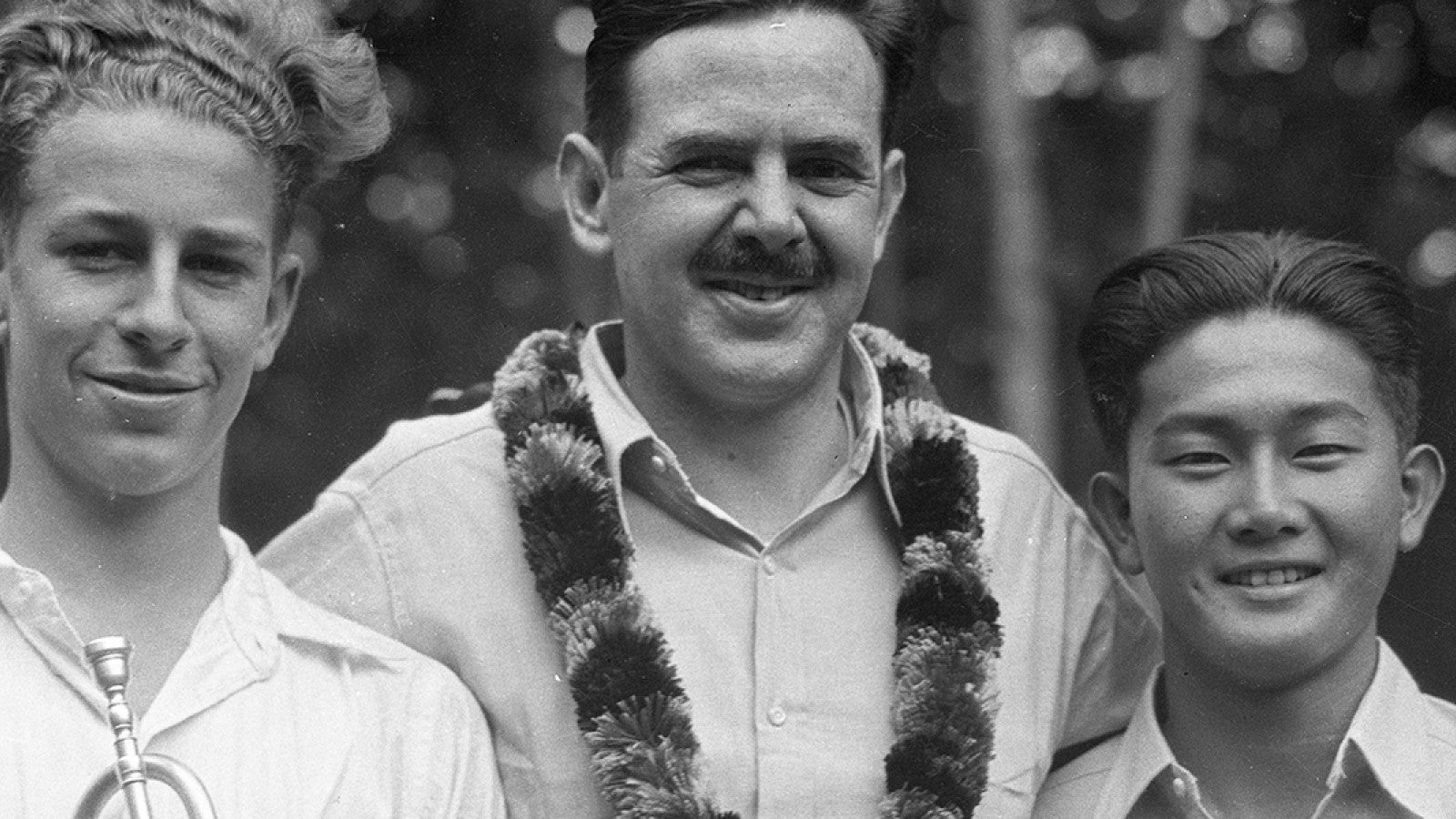 Joseph Maddy with two students in 1930.