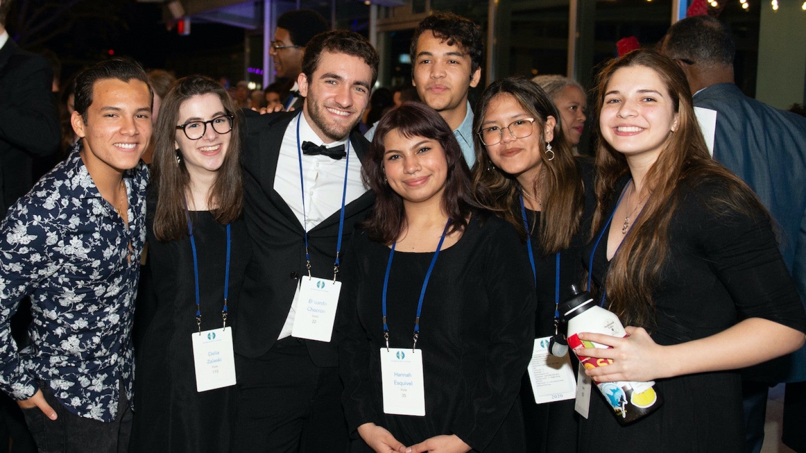 Students and alunmi gather at a reception in Miami, Florida.