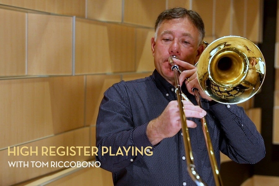 High register trombone playing with Tom Riccobono