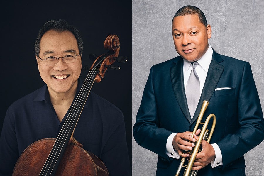 Cellist Yo-Yo Ma and trumpeter/composer Wynton Marsalis