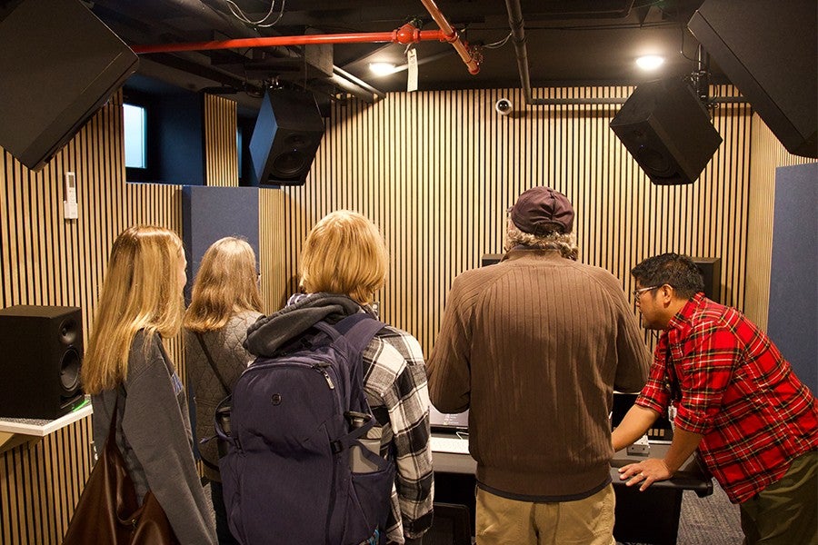 Marc Lacuesta gives a tour of the Atmos room