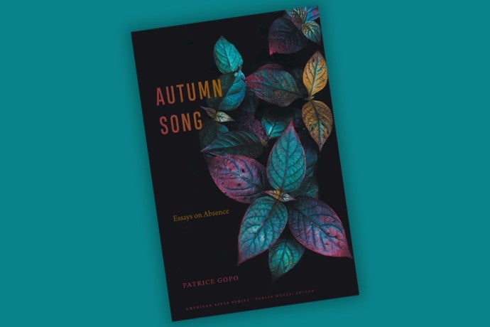 The cover art for Autumn Song: Essays on Absence by Patrice Gopo