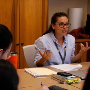Megan Baxter teaches a session at Arts Camp 2019.