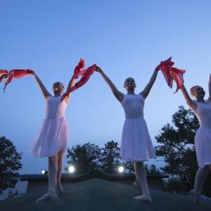Dancers on the roof of the Interlochen Bowl