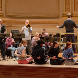 Students on stage at Carnegie Hall